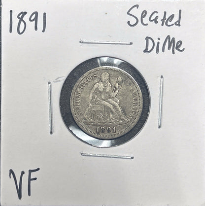 1891 Seated Dime 4087.D25-A — Obverse