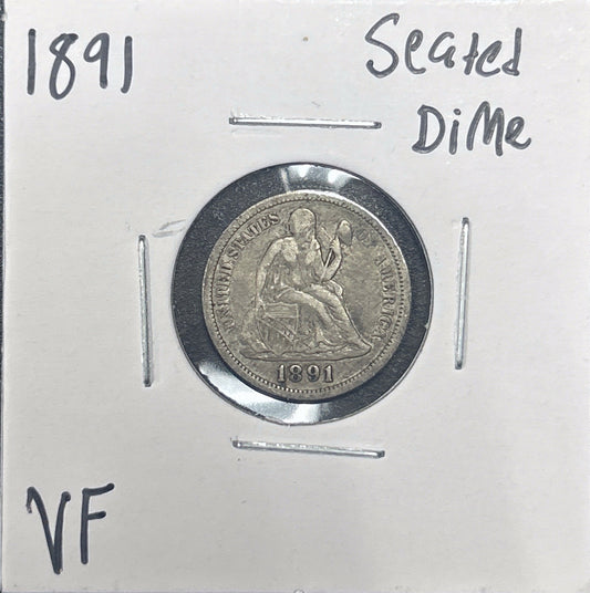 1891 Seated Dime 4087.D25-A — Obverse