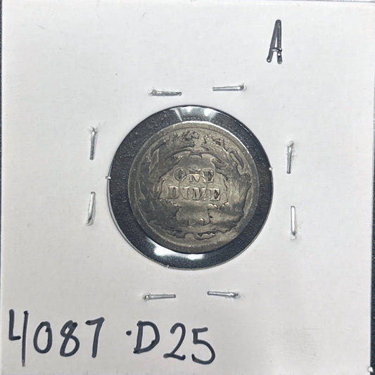 1891 Seated Dime 4087.D25-A — Reverse