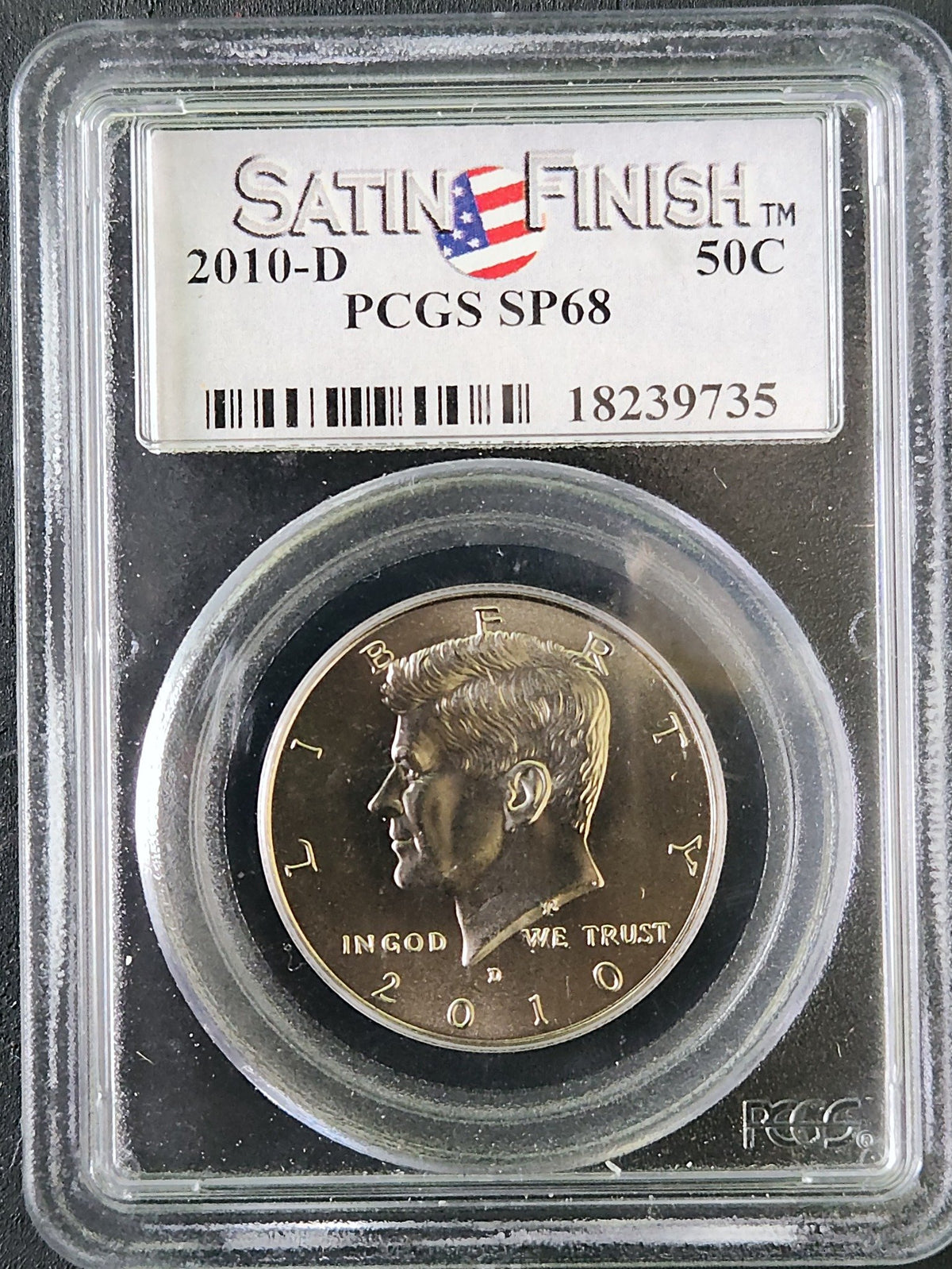 2010-D Satin Finish Kennedy Half Dollar SP68 PCGS 81797.68-18239735 — Obverse