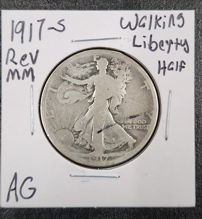 1917-s Rev MM Walking Liberty Half AG — Obverse