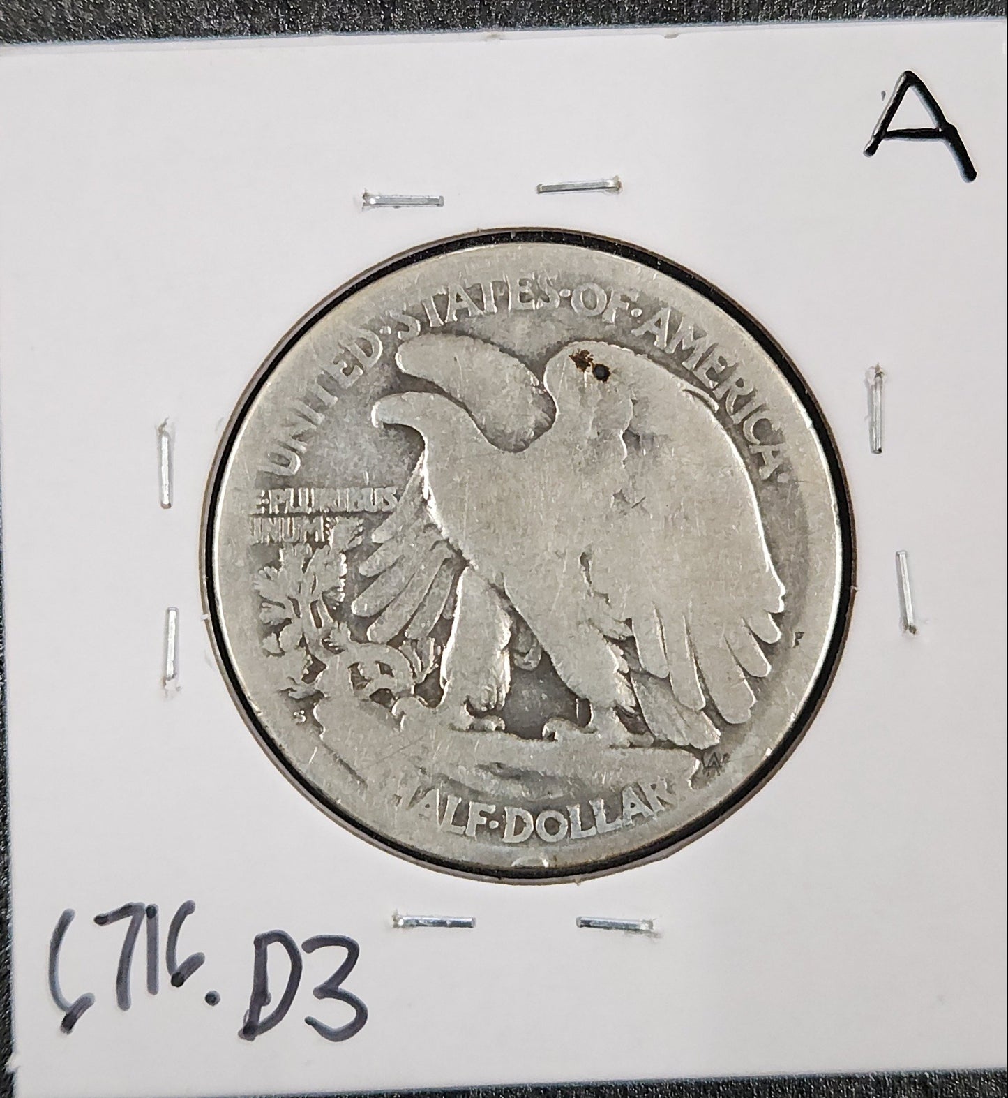 1917-s Rev MM Walking Liberty Half AG — Reverse