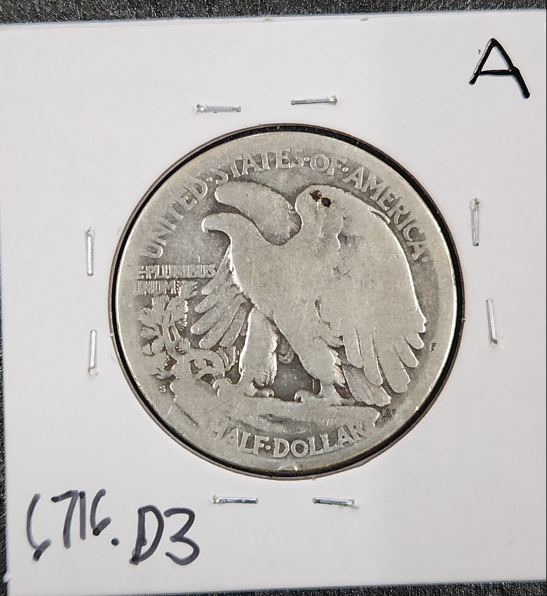 1917-s Rev MM Walking Liberty Half AG — Reverse