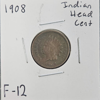 1908 Indian Head Cent F-12 1446.12-C — Obverse