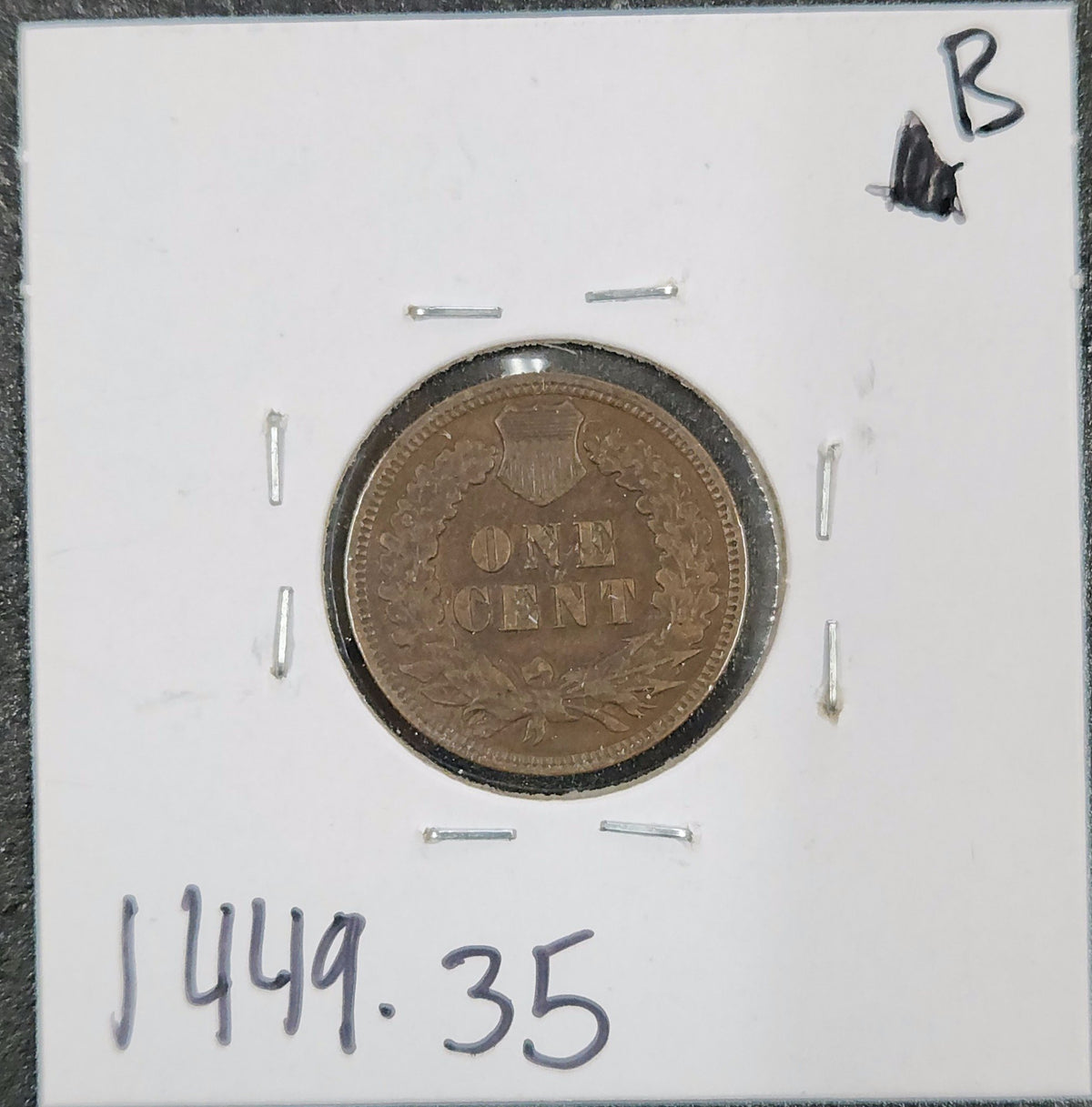 1909 Indian Head Cent VF-35 1449.35-B — Reverse