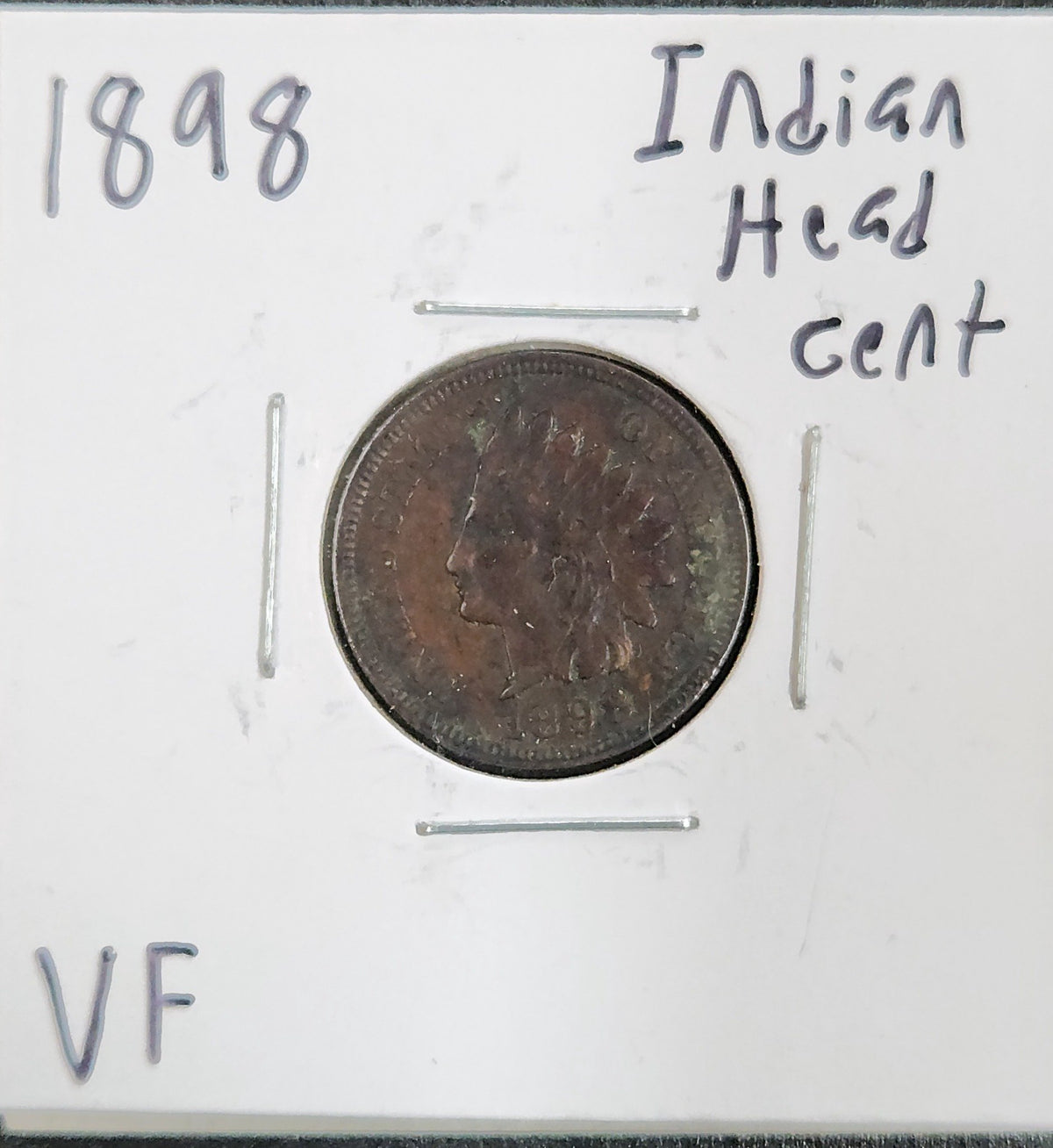 1898 Indian Head Cent VF 1416.D30-A — Obverse
