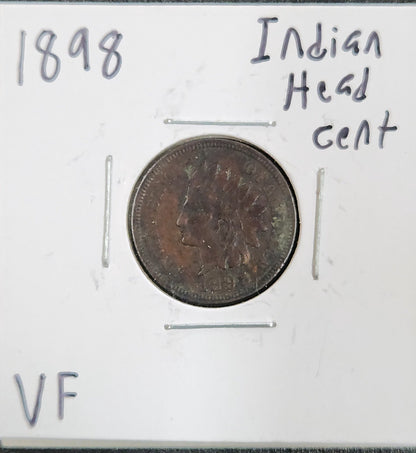 1898 Indian Head Cent VF 1416.D30-A — Obverse