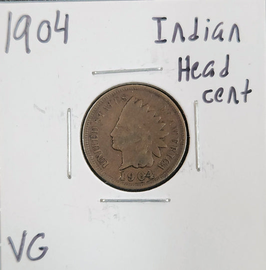 1904 Indian Head Cent VG 1434.D8-A — Obverse