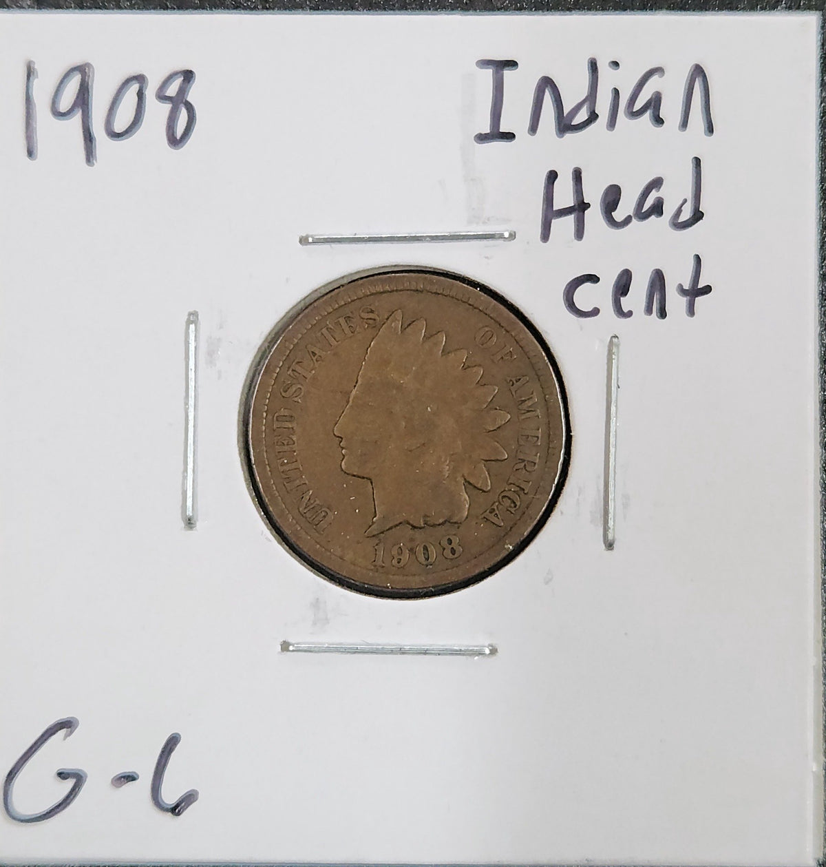1908 Indian Head Cent G-6 1446.6-A — Obverse
