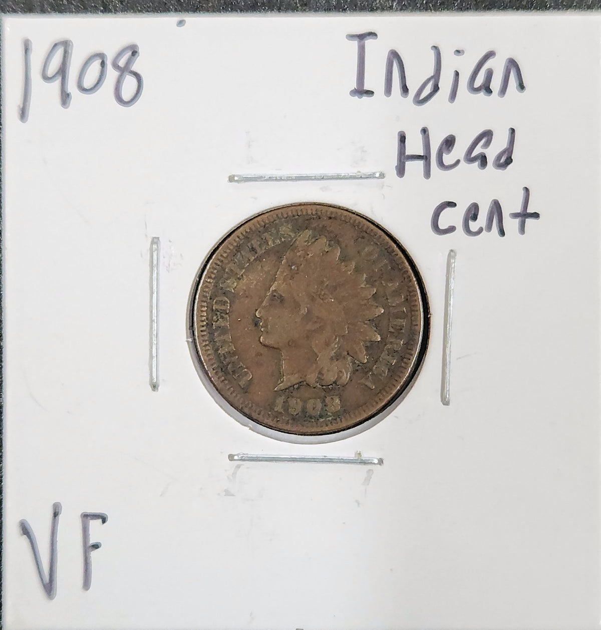1908 Indian Head Cent VF 1446.D30-A — Obverse