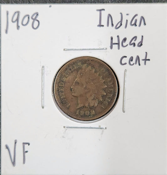 1908 Indian Head Cent VF 1446.D30-A — Obverse