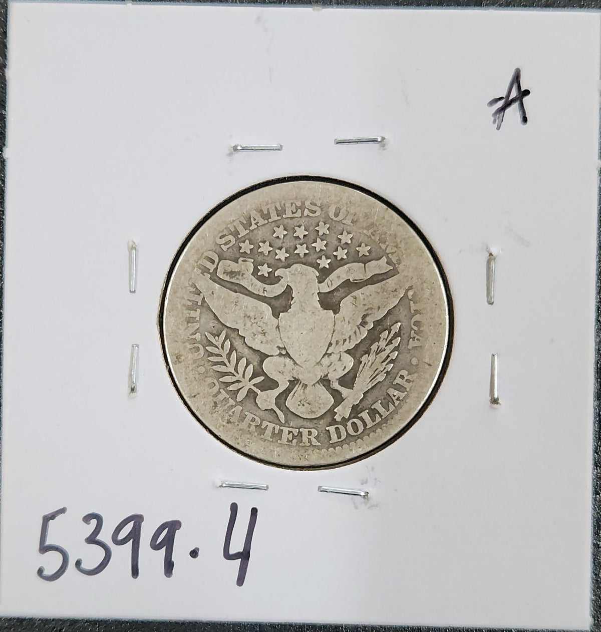 1903 Barber Quarter G4 5399.4-A — Reverse