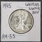 1945 Walking Liberty Half AU-55 — Obverse