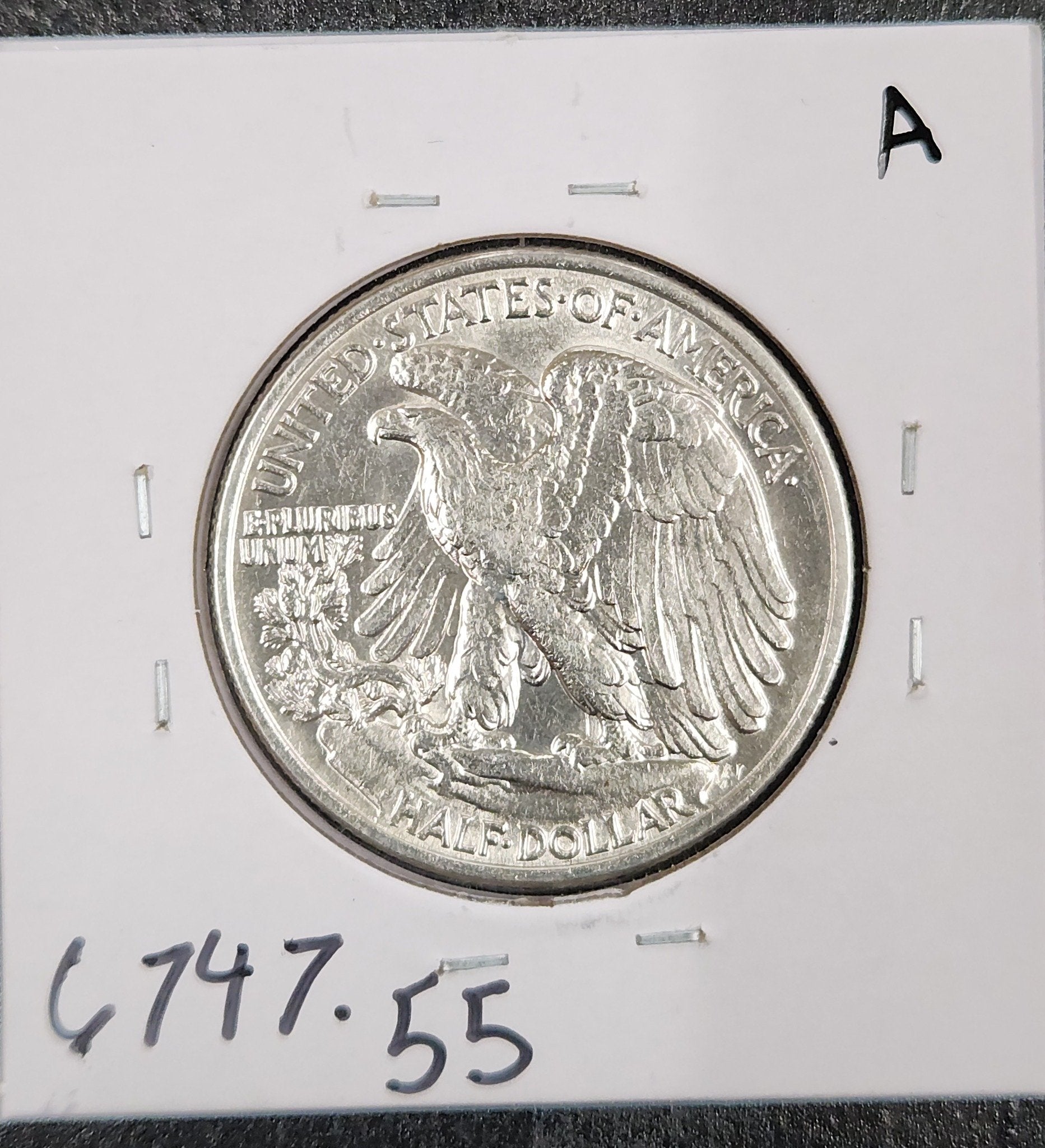 1945 Walking Liberty Half AU-55 — Reverse