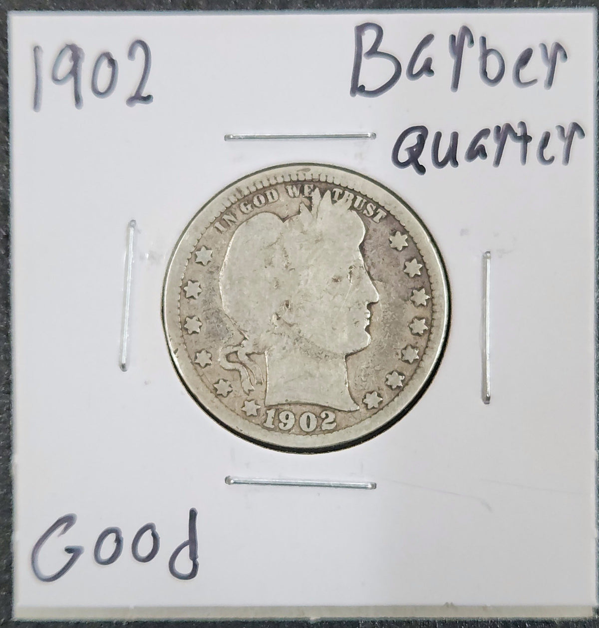 1902 Barber Quater GOOD 5398.D6-A — Obverse
