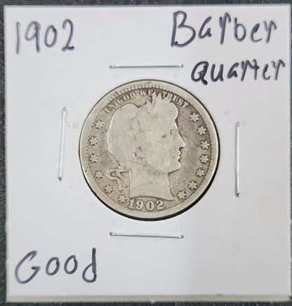 1902 Barber Quater GOOD 5398.D6-A — Obverse