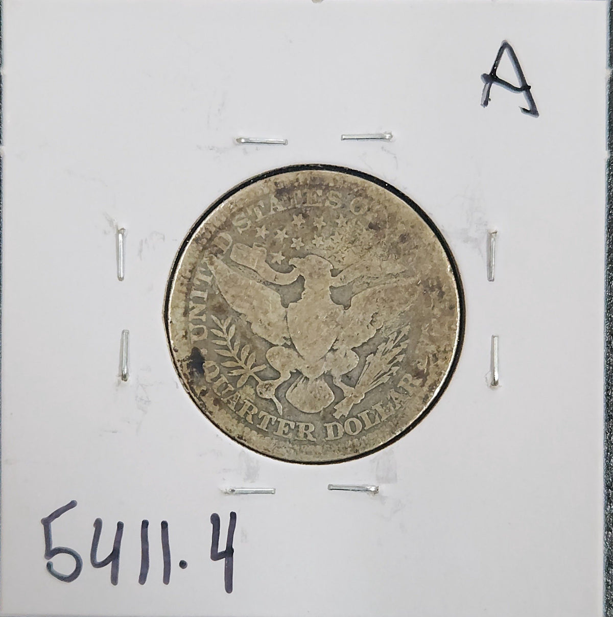1915 Barber Quarter G-4 5411.4-A — Reverse