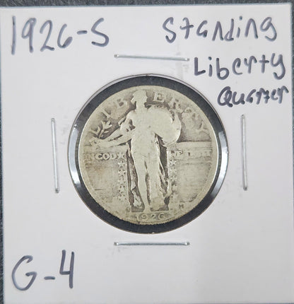 1926-S Standing Liberty Quarter G-4 5593.4-A — Obverse