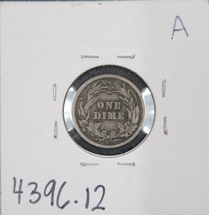 1915-S Barber Dime F-12 4396.12-A — Reverse