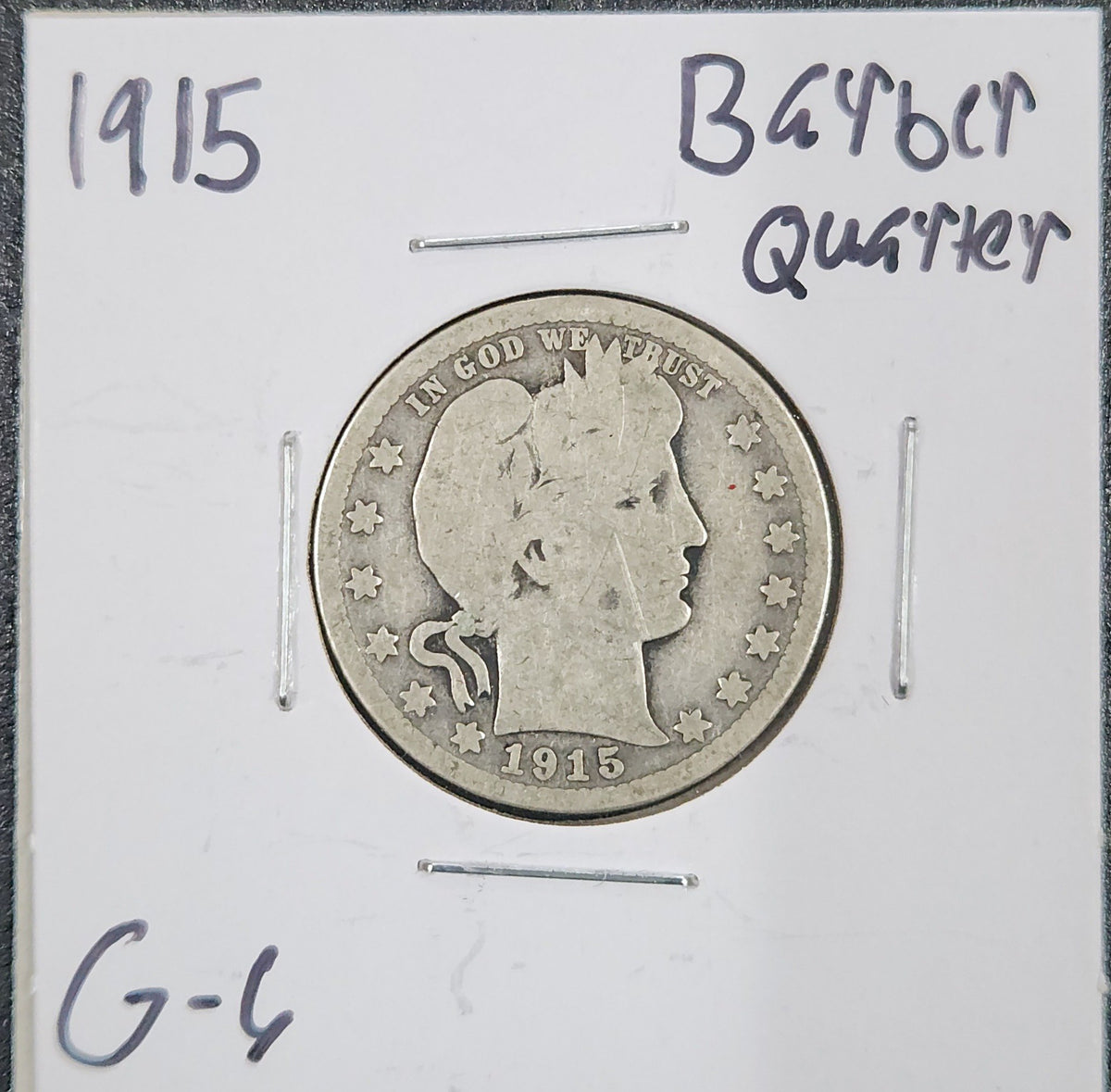1915 Barber Quarter G-6 5411.6-A — Obverse