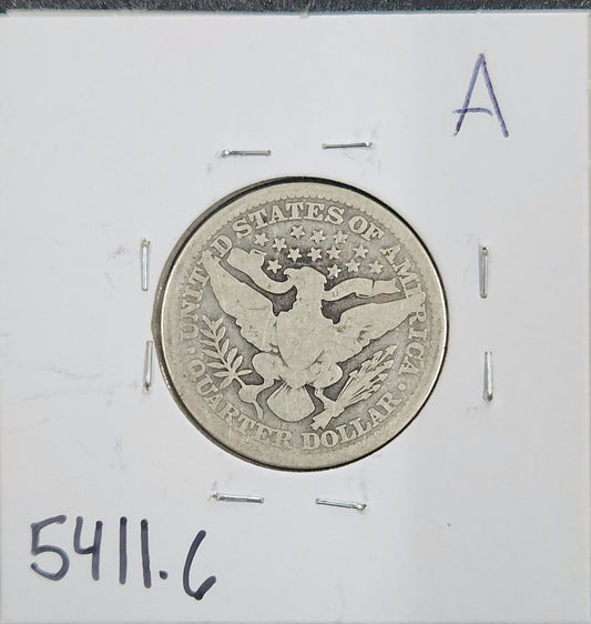 1915 Barber Quarter G-6 5411.6-A — Reverse