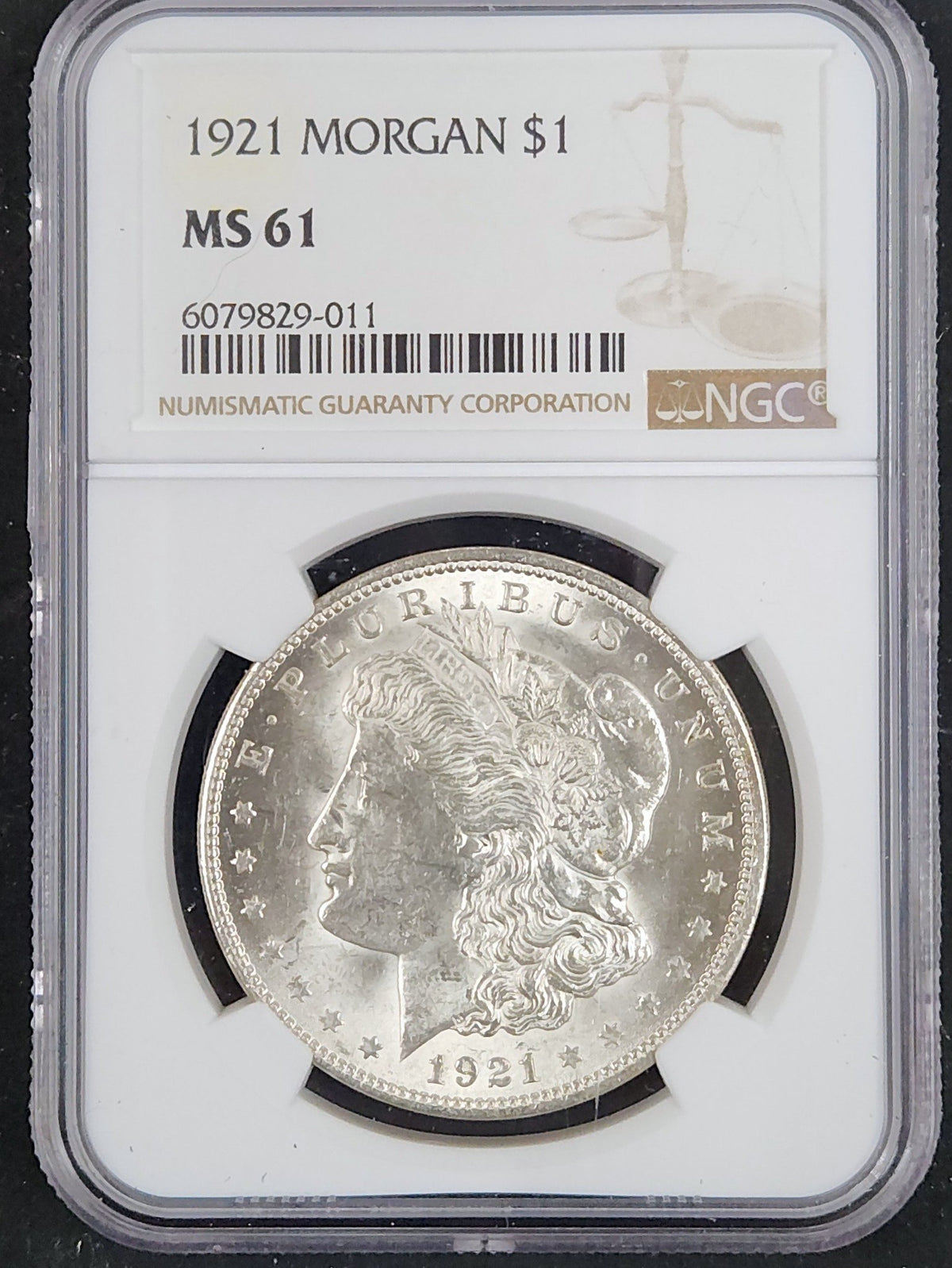 1921 Morgan Dollar MS61 NGC 7600.61-01729661006079829011 — Obverse