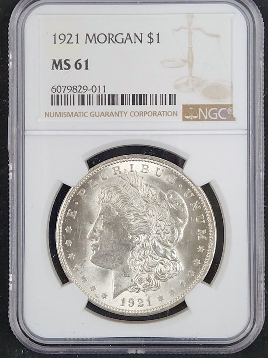 1921 Morgan Dollar MS61 NGC 7600.61-01729661006079829011 — Obverse