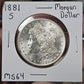 1881-S Morgan Silver Dollar MS64 7486.64-A — Obverse