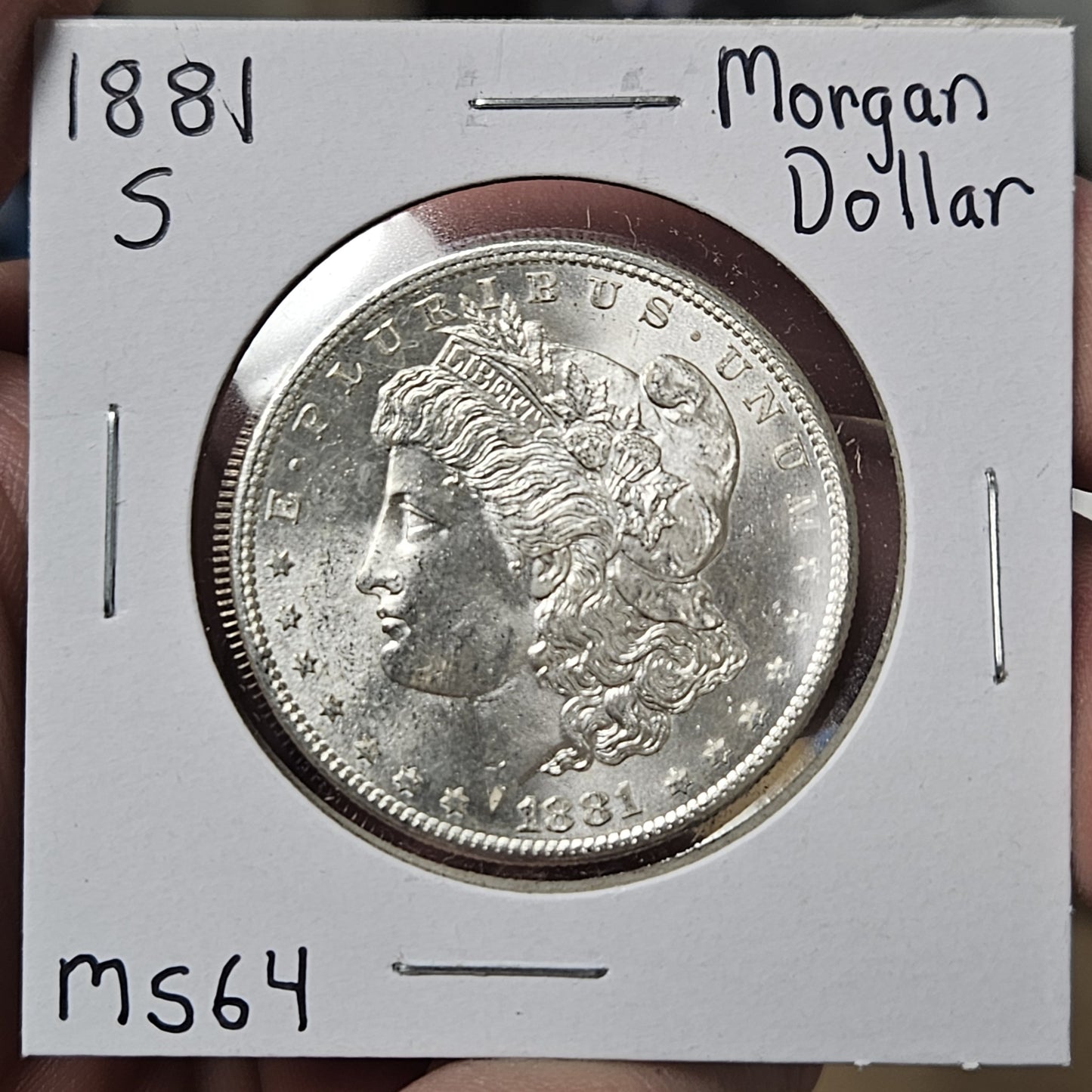 1881-S Morgan Silver Dollar MS64 7486.64-A — Obverse