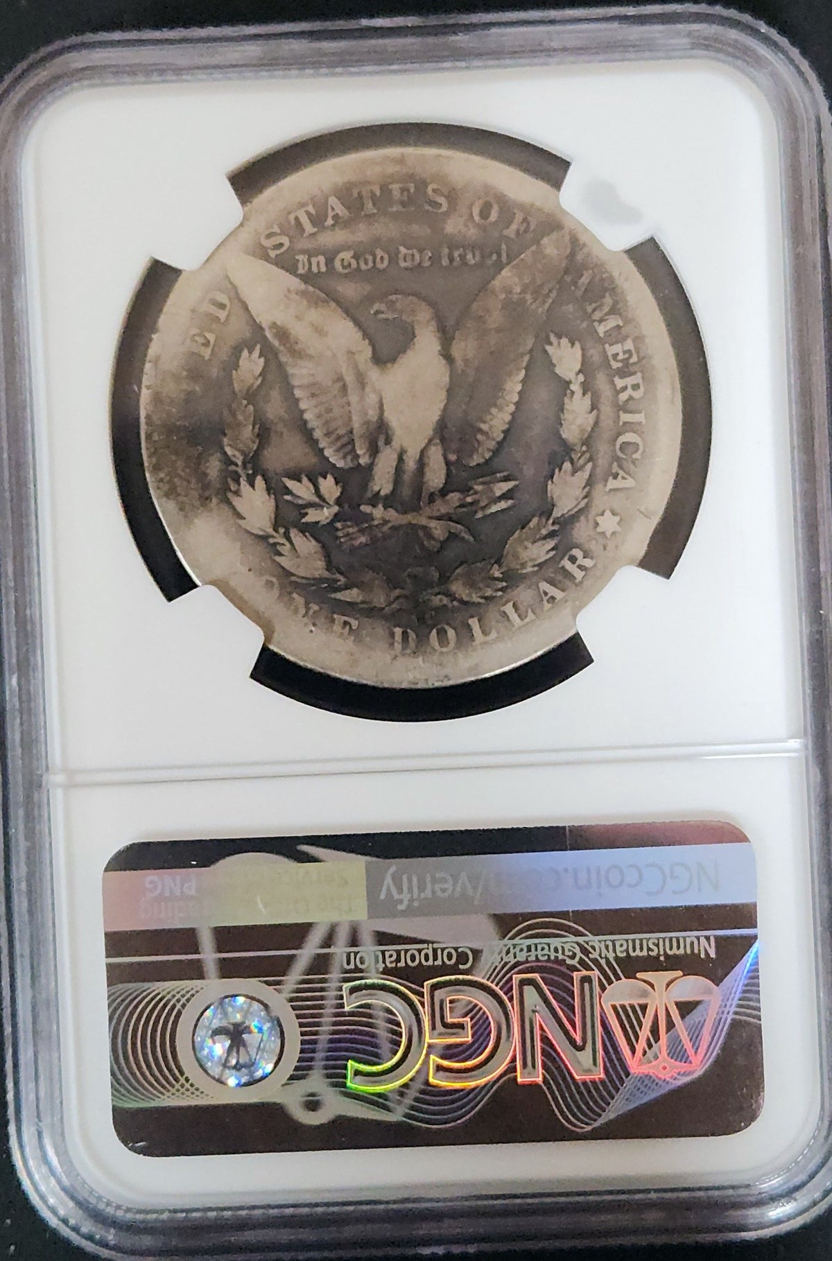 1892-CC Morgan Dollar Carson City AG-3 7604.3-01721403004660016006 — Reverse