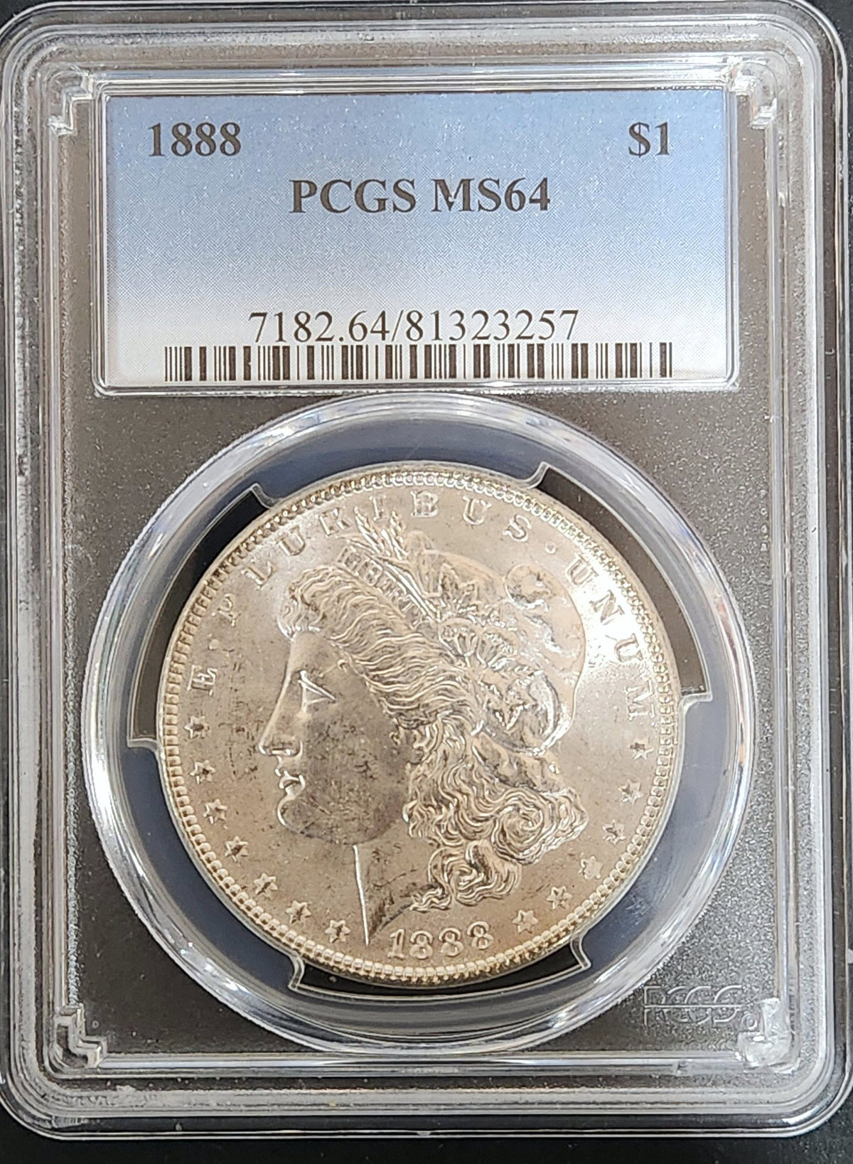 1888 Morgan Dollar MS64 PCGS 7500.64-0000071820064081323257 — Obverse