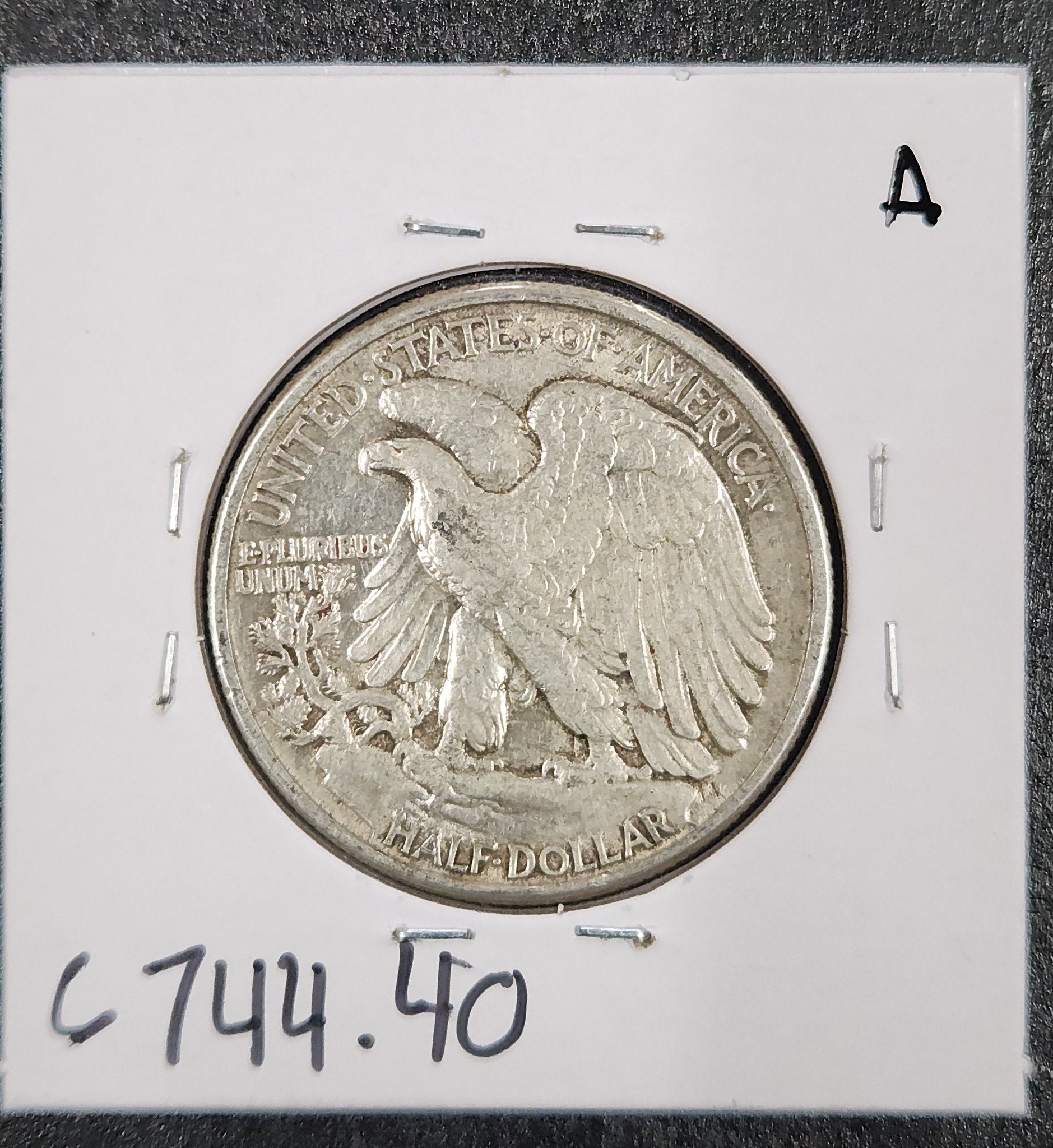 1942 Walking Liberty Half XF-40 — Reverse