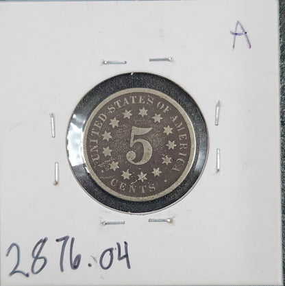 1873 Shield Nickel Open 3 G4 2876.04-A — Reverse