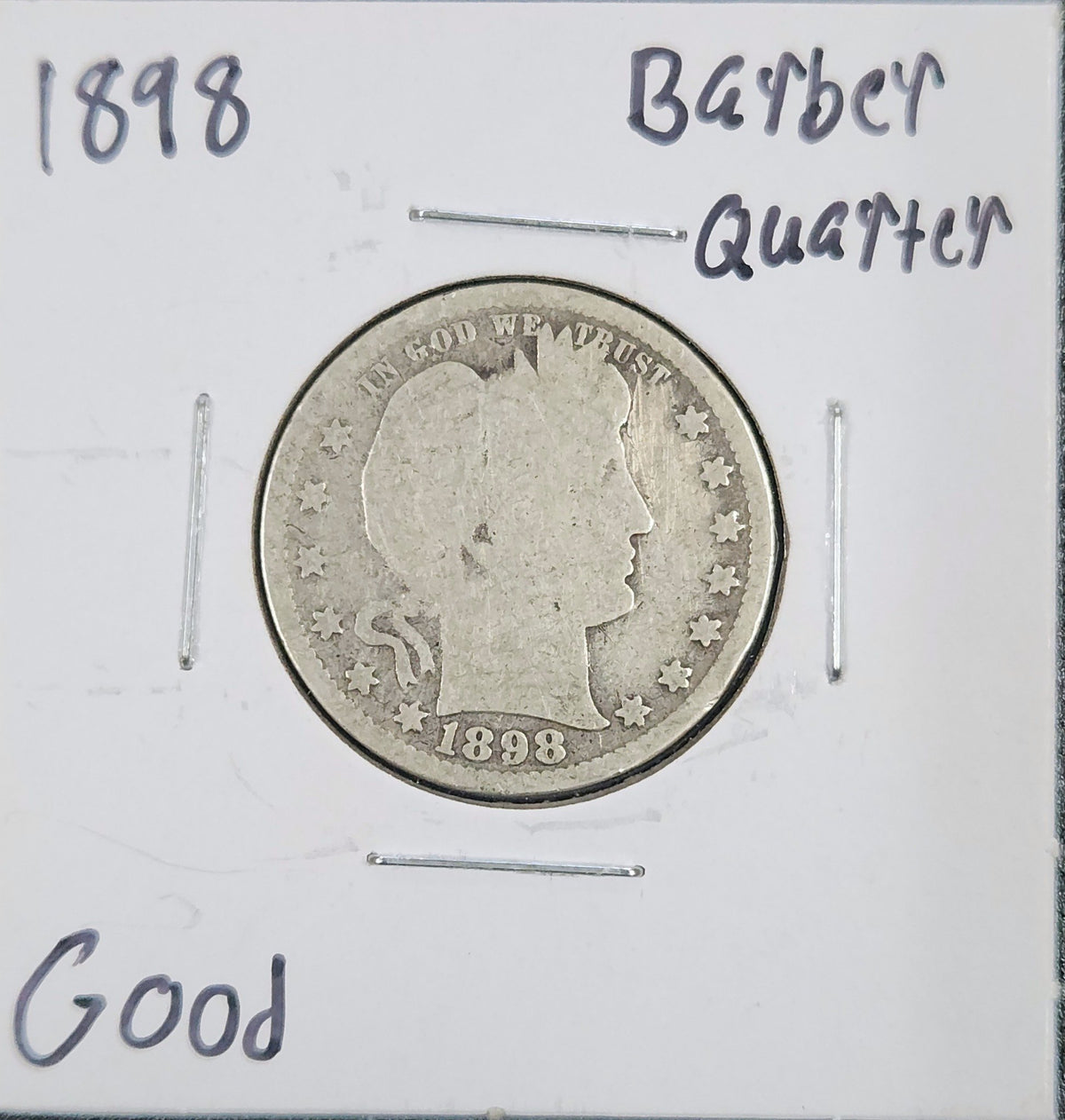 1898 Barber Quarter GOOD 5394.D4-A — Obverse
