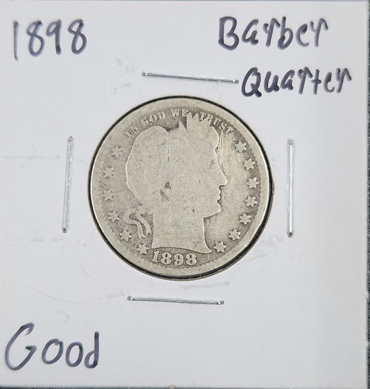 1898 Barber Quarter GOOD 5394.D4-A — Obverse