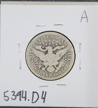 1898 Barber Quarter GOOD 5394.D4-A — Reverse