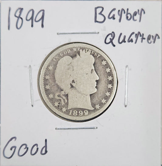 1899 Barber Quarter GOOD 5395.D4-A — Obverse