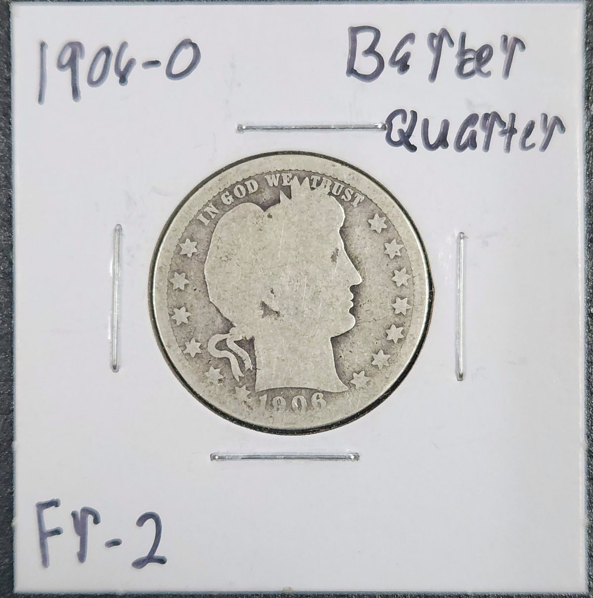 1906-O Barber Quarter FR-2 5441.2-A — Obverse