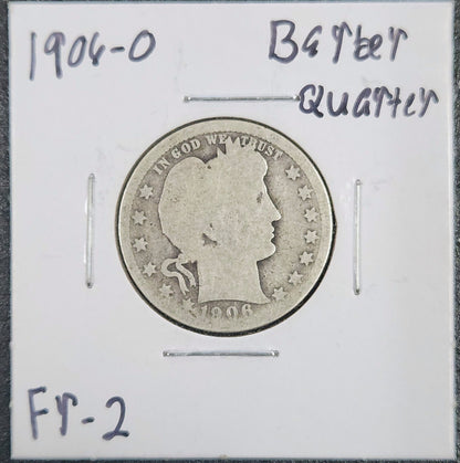 1906-O Barber Quarter FR-2 5441.2-A — Obverse