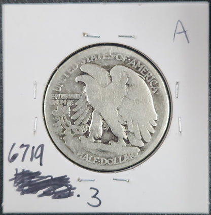 1919-D Walking Liberty Half AG-3 6719.3-A — Reverse