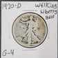 1920-D Walking Liberty Half  G-4 — Obverse