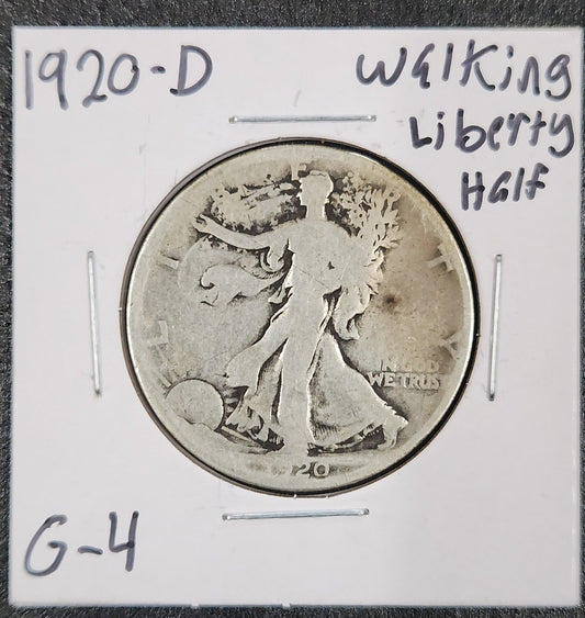 1920-D Walking Liberty Half  G-4 — Obverse