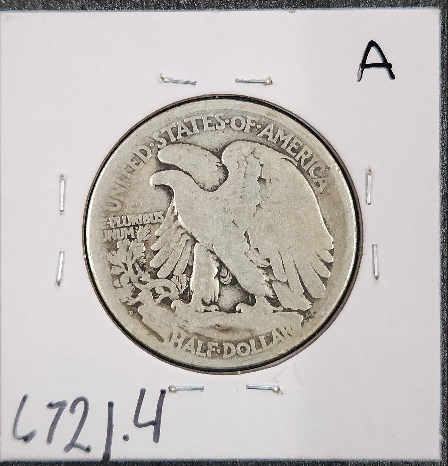 1920-D Walking Liberty Half  G-4 — Reverse