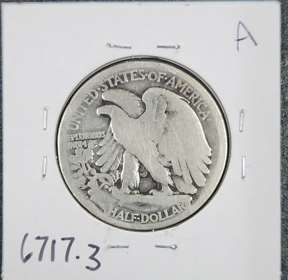 1918-D Walking Liberty Half AG-3 6717.3-A — Reverse