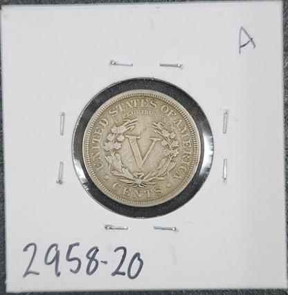 1893 V-Nickel VF-20 2958.20-A — Reverse