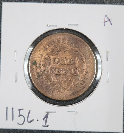 1851 Braided Hair Cent P-1 1156.1-A — Reverse