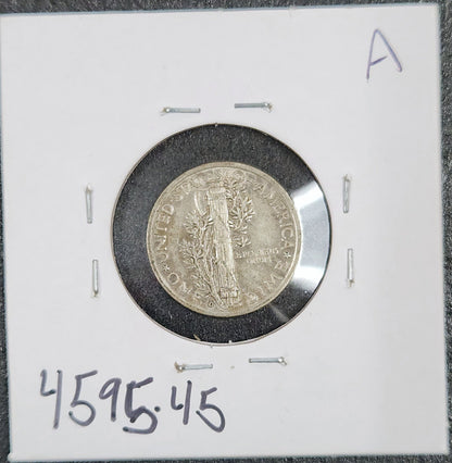 1939-D Mercury Dime XF-45 4595.45-A — Reverse