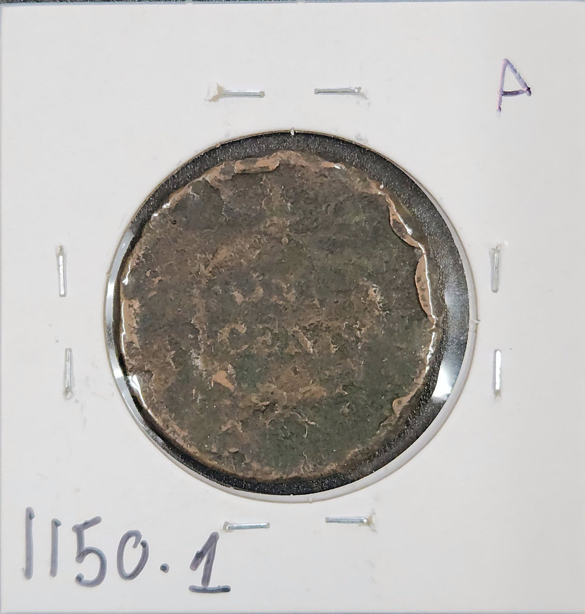 1850 Braided Hair Cent P-1 1150.1-A — Reverse