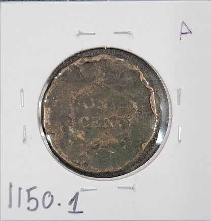 1850 Braided Hair Cent P-1 1150.1-A — Reverse