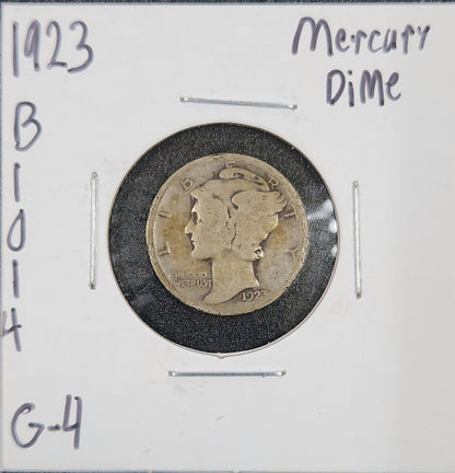 1923 Mercury Dime G-4 4481.4-A — Obverse